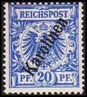 1899. Karolinen 20 Pf. REICHSPOST. (56*).  (Michel 4 II) - JF307832 - Isole Caroline