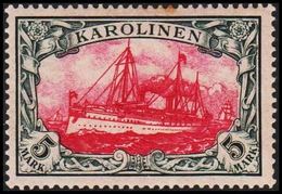 1901. KAROLINEN 5 MARK Kaiserjacht SMS Hohenzollern.  (Michel 19) - JF307847 - Islas Carolinas
