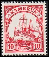 1905 - 1919. KAMERUN 10 Pf. Kaiserjacht SMS Hohenzollern.  (Michel 22) - JF307872 - Kameroen