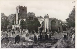 St Neots - Eaton Socon - The Church Real Photo Postcard - Otros & Sin Clasificación