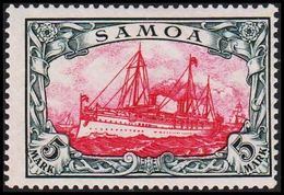 1900 - 1901. SAMOA 5 MARK. Kaiserjacht SMS Hohenzollern. (Michel 19) - JF307741 - Samoa