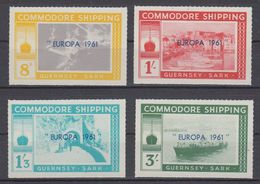 Europa 1961 Guernsey-Sark Commordore Shipping 4v ** Mnh (41330) BRITISH LOCALS - 1961