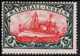 1916-1919. MARSHALL-INSELN 5 MARK Kaiserjacht SMS Hohenzollern.  (Michel 27 B II) - JF307772 - Isole Marshall