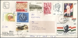INDIA Postal History Letter Brief IN 085 Air Mail Personalities Nehru - Lettres & Documents