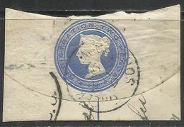 GREAT BRITAIN GRAN BRETAGNA 1880 POSTAL ENTIRE INTERO POSTALE TWO PENNY USATO USED OBLITERE' - Used Stamps