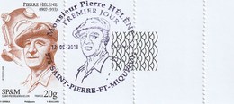 FDC 12 09 2018 Pierre HELENE - Gebruikt