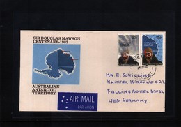 Australian Antarctic Terrritory 1982 Interesting Airmail Cover Sir Douglas Mawson - Lettres & Documents