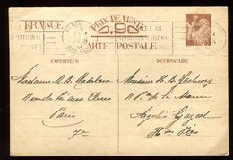 Entier Postal De Paris Pour Argeles En 1940 - N108 - Cartoline Postali E Su Commissione Privata TSC (ante 1995)