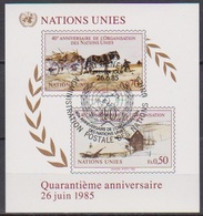 UNO Genf 1985 MiNr.133 - 134B  Block 3 Gest. 40Jahre UNO  ( 4594)  Günstige Versandkosten - Oblitérés