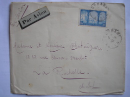 ALGERIE - Lettre De Boghari Du 08/1/1929 Pour La Rochelle Le 7/11/1932 - Cachets Transit Alger 4/11 Et Paris 6/11 - Storia Postale