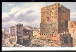 CPA SIGNED ILLUSTRATION, F. PERLBERG- DAVID'S TOWER IN JERUSALEM - Perlberg, F.