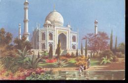 CPA SIGNED ILLUSTRATION, F. PERLBERG- TAJ MAHAL IN AGRA - Perlberg, F.