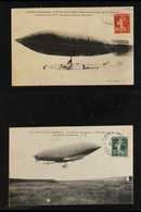 AIRSHIPS 1900's-1930's Interesting Group Of Unused & Used PICTURE POSTCARDS Featuring Various Airships, Including 'Ville - Sin Clasificación