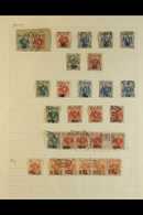 1920-1922 OVERPRINTS. FINE USED COLLECTION On A Single Album Page, Includes 1920-22 Posthorn Opts Set (ex 2q) Incl 25q ( - Albania