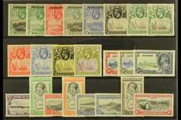 1922-1935 FINE MINT KGV SELECTION Presented On A Stock Card. Includes 1922 Set To 3d, 1924-33 "Badge" To 5d, 1934 Set To - Ascensione