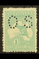 OFFICIAL 1915-28 1s Blue- Green (Die IIB) Punctured "OS", SG O48b, Never Hinged Mint. For More Images, Please Visit Http - Sonstige & Ohne Zuordnung