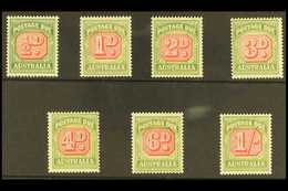 POSTAGE DUES 1938 Complete Set To 1s In Carmine And Green, Perf 14½ X 14, Very Fine Never Hinged Mint. (7 Stamps)  For M - Sonstige & Ohne Zuordnung
