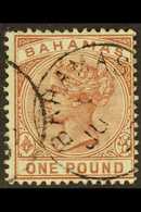 1884-90 £1 Venetian Red Top Value, SG 57, Very Finely Used, Short Perfs At Upper Left. For More Images, Please Visit Htt - Other & Unclassified