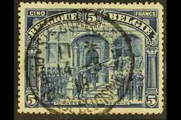 1915-20 5f Deep Blue 'FRANKEN' Perf 14 (Michel 127 A, SG 193), Very Fine Used With Virtually Complete "Ste Adresse" Cds  - Andere & Zonder Classificatie