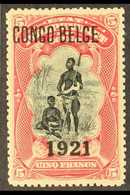 BELGIAN CONGO 1921 5f  Carmine "Congo Belge" And "1921" Overprints, COB 93A, Fine Never Hinged Mint.  For More Images, P - Autres & Non Classés