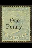 1875 1d On 2d, SG 15, Fresh Mint With Large Part Original Gum. For More Images, Please Visit Http://www.sandafayre.com/i - Bermuda