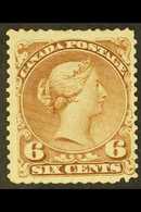 1868 6c Yellow Brown, SG 59b, Uni 27a, Very Fine Mint No Gum. Cat SG £1300. For More Images, Please Visit Http://www.san - Other & Unclassified