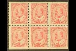 1903 2c Rose Carmine Booklet Pane Of 6, SG 176a, Centred To Right & Missing Selvedge. Cat £800. Never Hinged Mint For Mo - Otros & Sin Clasificación