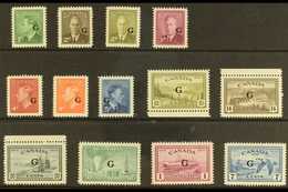 OFFICIALS 1950-52 "G" Overprinted Complete Definitive Set, SG O178/90, Never Hinged Mint (13 Stamps) For More Images, Pl - Otros & Sin Clasificación
