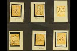 1868 MANUSCRIPT CANCELLATIONS A Neatly Presented Used Collection Of The Scarce 1868 Imperf  5c Orange, Scott 53, SG 51,  - Colombia