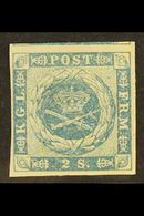 1854-57 2s Blue Dotted Spandrels (SG 7, Michel 3, Facit 3), Never Hinged Mint With Four Good To Large Margins Showing Pa - Altri & Non Classificati
