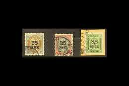 1912 "35 ORE" Surcharges Complete Set, SG 131/133, Fine Used. (3 Stamps) For More Images, Please Visit Http://www.sandaf - Autres & Non Classés
