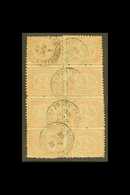 1874-75 5pa Brown Perf 12½, SG 35, Fine Used BLOCK Of 8 (2x4) Containing Two Vertical TETE-BECHE PAIRS (SG 35a) At Top A - Sonstige & Ohne Zuordnung