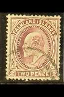 1904-12 KEVII 2d Reddish Purple, SG 45b, Finely Used, One Short Perf At Top. With B.P.A. Certificate. For More Images, P - Falklandeilanden
