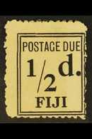 POSTAGE DUE 1917-18 ½d Black (narrower Setting), SG D5a, Fine Unused Without Gum. For More Images, Please Visit Http://w - Fidschi-Inseln (...-1970)