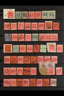 STRAIGHT LINE CANCELLATIONS COLLECTION DISPLAYED  ON EDWARD 7TH ISSUES A Very Good Collection With Clear To Superb Strik - Fiji (...-1970)