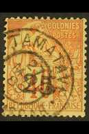 MADAGASCAR 1889 "25" On 40c Red On Yellow Surcharge (Yvert 3, SG 3), Very Fine Used With Fully Dated "Tamatave" Cds Canc - Sonstige & Ohne Zuordnung