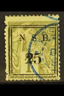 NOSSI-BE 1890 Framed "25" On 1fr Olive, Yv 18, Fine Used With Blue Cds Cancel. Signed Kohler. For More Images, Please Vi - Otros & Sin Clasificación