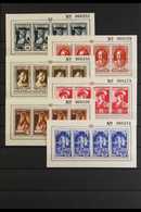 BELGIUM / FLEMISH LEGION 1943 Portraits Complete Set Of SMALL SHEETLETS (4 Stamps In Each), Michel IX / XIV, Never Hinge - Other & Unclassified