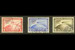 1931 Air Graf Zeppelin Polar Flight Overprints Complete Set (Michel 456/58, SG 469/71), Fine Cds Used, Fresh. (3 Stamps) - Otros & Sin Clasificación