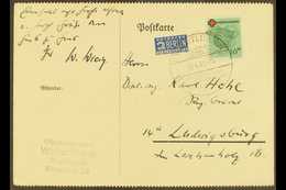 FRENCH ZONE - WURTTEMBERG 1949 (13 Apr) Postcard Bearing 10pf+20pf Red Cross (Mi 40 A, SG FW40) Plus Berlin 'Steuermarke - Sonstige & Ohne Zuordnung