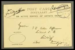 SOUTH WEST AFRICA 1915 (28 JAN) RARE ROSSING MANUSCRIPT CANCEL  South African Forces Stampless Postcard Endorsed "Feldpo - Autres & Non Classés