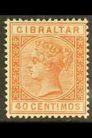 1889-96 VARIETY. 40c Orange-brown "Exclamation Mark For I" Variety, SG 27a, Fine Mint For More Images, Please Visit Http - Gibraltar