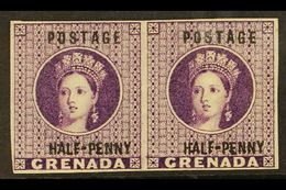 1881 ½d Deep Mauve, Wmk Large Star, Variety "Imperf Pair", SG 21a, Very Fine And Fresh Mint No Gum. For More Images, Ple - Granada (...-1974)