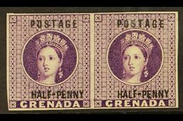 1881 ½d Deep Mauve, Wmk Large Star, Variety "Imperf Pair", SG 21a, Very Fine And Fresh Mint No Gum. For More Images, Ple - Grenada (...-1974)