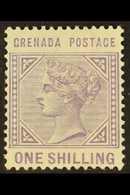 1883 1s Pale Violet, Wmk Crown CA (inverted), SG 36, Very Fine Mint. For More Images, Please Visit Http://www.sandafayre - Granada (...-1974)