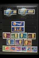 1962-64 NEVER HINGED MINT COLLECTION OF "SPACE" ISSUES. An Attractive, ALL DIFFERENT Collection ( With Many Perforated & - Otros & Sin Clasificación