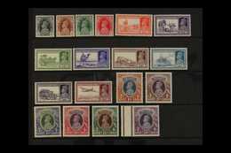 1937-40 Complete KGVI Set, SG 247/264, Superb Never Hinged Mint With White Gum. (18 Stamps) For More Images, Please Visi - Other & Unclassified