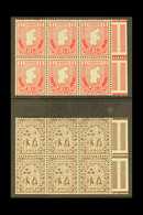 1940-68 MINT BOOKLET PANES 1d Carmine & 2½d Red Brown "INVERTED WATERMARK" Booklet Panes With Binding Margins (SG 112aw  - Otros & Sin Clasificación