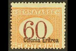 ERITREA POSTAGE DUE 1926 60c Brown & Orange (Sassone 25, SG D116), Never Hinged Mint, Centred To Lower Left, Fresh. For  - Autres & Non Classés