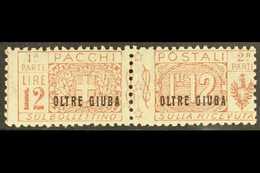 JUBALAND PARCEL POST 1925 12L Red-brown "OLTRE GIUBA" Overprint (Sassone 11, SG P26), Fine Mint Horizontal Pair, Centred - Other & Unclassified